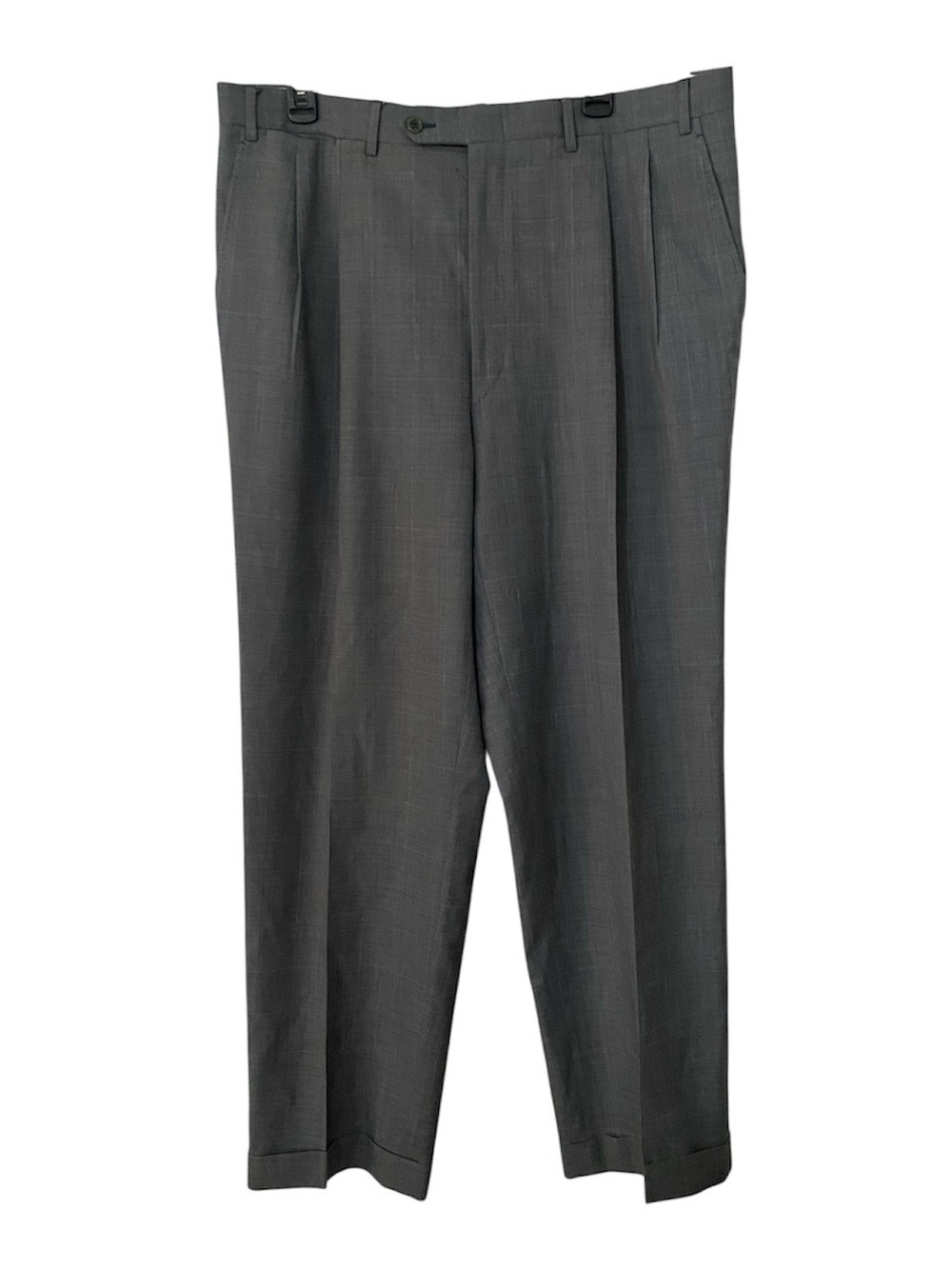 Canali Italy Gray Wool Pants Super 120s It 56 L US 40
